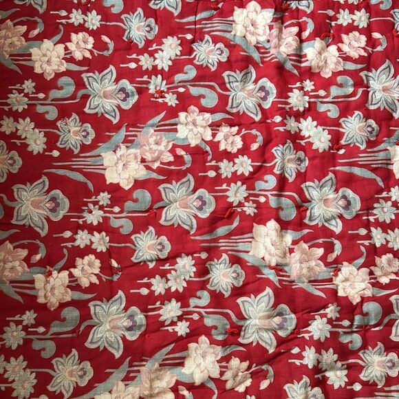 Vintage 1930s/40s Elegant Floral Handmade Bedspread - Picture 2 of 8